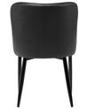 Set of 2 Dining Chairs Faux Leather Black SOLANO_703297