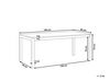 Mesa de comedor de metal/vidrio templado transparente/plateado 180 x 90 cm GROSSETO_799387