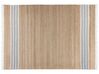 Teppich Jute beige / hellblau 160 x 230 cm Streifenmuster Kurzflor zweiseitig MIRZA_850085