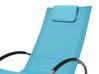 Chaise de jardin à bascule bleu turquoise CAMPO_689283