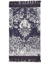 Teppich Viskose violett / weiß 80 x 150 cm orientalisches Muster Kurzflor AKARSU_837088