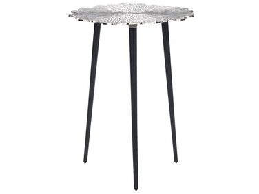 Tavolino metallo argento e nero 36 cm PUHOI