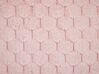 Conjunto de 2 cojines de piel ecológica rosa pastel 43 x 43 cm PURSLANE_856336
