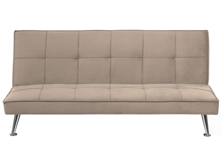 Fabric Sofa Bed Beige HASLE_589573