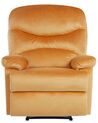 Velvet Recliner Chair Yellow ESLOV_779822
