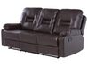Faux Leather Manual Recliner Living Room Set Brown BERGEN_681658