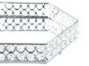 Mirrored Decorative Tray Hexagonal Silver VATAN_817713