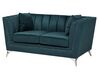 Conjunto de sofás com 5 lugares em veludo azul-verde GAULA_720540