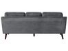 3 Seater Velvet Sofa Grey LOKKA_760794