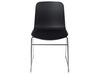 Set of 4 Plastic Conference Chairs Black NULATO_902244