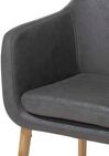 Chaise avec accoudoirs en cuir PU gris YORKVILLE_693077