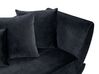Chaise longue de terciopelo negro derecho con almacenaje MERI II _914250