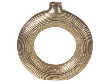 Dekovase Aluminium gold Donut-Form 40 cm COMAL