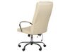 Fotel biurowy regulowany z funkcją masażu ekoskóra beżowy GRANDEUR_816092