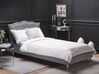 Łóżko z pojemnikiem tapicerowane 90 x 200 cm szare METZ_799471