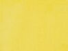 Cama de casal em veludo amarelo 160 x 200 cm FITOU_777093