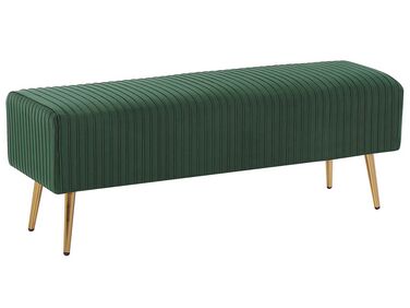 Sötétzöld bársony ülőpad 118 x 42 cm PATERSON