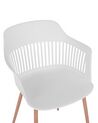 Conjunto de 2 sillas de comedor blanco/madera clara BERECA_783800