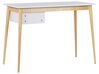 Schreibtisch weiß / heller Holzfarbton 106 x 48 cm EBEME_785285