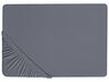 Lençol-capa em algodão cinzento escuro 160 x 200 cm JANBU_845308