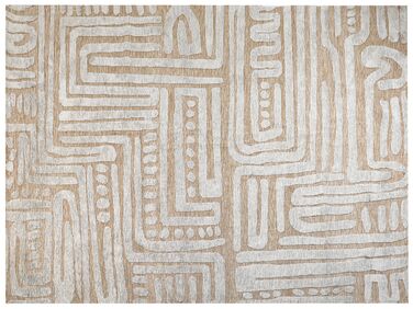 Gulvtæppe beige/grå polyester 300 x 400 MANDAI