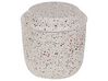 Badeværelsestilbehør hvid/flerfarvet prikket keramik 6-dele PALMILLA_829826