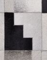 Teppich Kuhfell schwarz-grau 160 x 230 cm Patchwork Kurzflor EFIRLI_743023