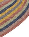 Teppich Jute mehrfarbig 70 x 100 cm Streifenmuster Kurzflor PEREWI_906554