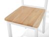 Zestaw do jadalni stół i 4 krzesła drewniany jasny z białym GEORGIA_696654
