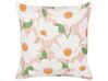 Set of 2 Cotton Cushions Floral Pattern 45 x 45 cm Pink JATROPHA_892930