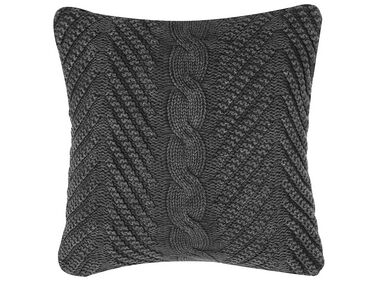 Cotton Embossed Cushion 45 x 45 cm Grey KONNI