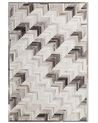 Teppich Kuhfell grau-beige 140 x 200 cm Patchwork Kurzflor ARSUZ_751747