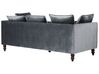 3 Seater Velvet Sofa Grey FENSTAD_732140