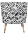 Fabric Armchair with Footstool Multicolour TUMBA_689956