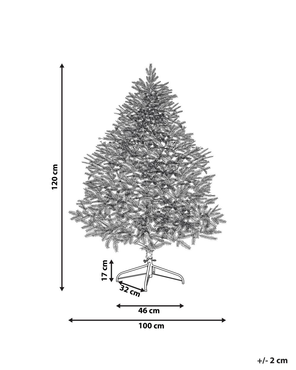 Künstlicher Weihnachtsbaum 120 cm blau FARNHAM 