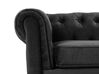 Sofa Set Samtstoff schwarz 4-Sitzer CHESTERFIELD_707690