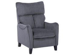 Lepotuoli keinonahkainen harmaa ROYSTON Lepotuoli keinonahkainen harmaa ROYSTON