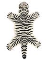 Tapis pour enfants en laine noir et blanc 100 x 160 cm tigre SHERE_874822