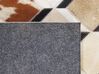 Tapis patchwork en cuir marron 140 x 200 cm SERINOVA_780616