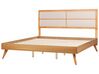 EU Super King Size Bed Light Wood POISSY_912613