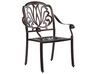 Conjunto de 4 sillas de metal marrón oscuro/beige ANCONA_765483