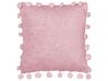 Conjunto de 2 almofadas decorativas em tecido rosa 45 x 45 cm JASMINE_914065