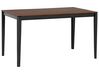 Jedálenský stôl 135 x 80 cm tmavé drevo/čierna CEDAR_744195
