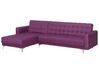 Right Hand Fabric Corner Sofa Purple ABERDEEN_736844