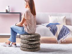 Rahi sametti säilytystila ruskea ⌀ 45 cm BREWTON Rahi sametti säilytystila ruskea ⌀ 45 cm BREWTON