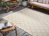 Outdoor Teppich gelb 140 x 200 cm marokkanisches Muster zweiseitig Kurzflor AKSU_733387