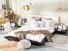 EU Super King Size Bed with Bedside Tables Dark Wood ZEN_103595