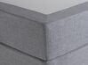 Cama continental de poliéster gris claro/plateado 180 x 200 cm PRESIDENT_35872
