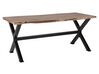 Mesa de comedor de madera de acacia clara/negro 180 x 95 cm VALBO_745435