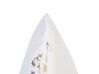 Lot de 2 coussins en velours blanc à feuilles 45 x 45 cm GOLDENROD_854558